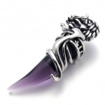 Purple Horn Titanium Pendant 20664