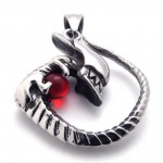 Red Rhinestone Titanium Pendant 20666