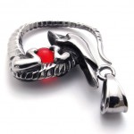 Red Rhinestone Titanium Pendant 20666