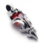 Red Rhinestone Titanium Pendant 20668