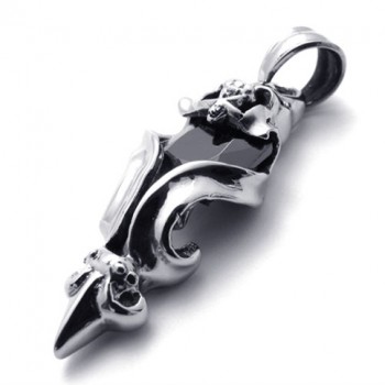 Black Rhinestone Titanium Pendant 20669