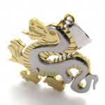 Gold Dragon Titanium Pendant 20760