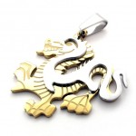 Gold Dragon Titanium Pendant 20760