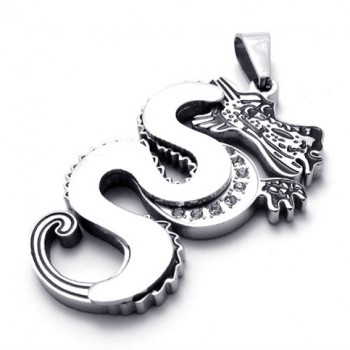 Silver Dragon Titanium Pendant 20762