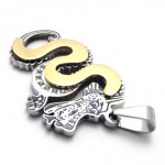 Gold Dragon Titanium Pendant 20763