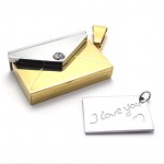 Gold Wallet Lovers Titanium Pendant 20816