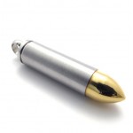 Gold Accent Bullet Titanium Pendant 20863