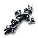 Skull Titanium Cross Pendant 20536