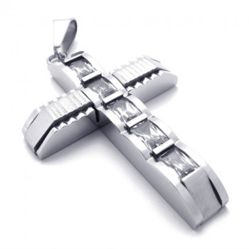 Cross Rhinestone Titanium Pendant 20750