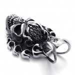 Black Rhinestone Skull Titanium Pendant 20550