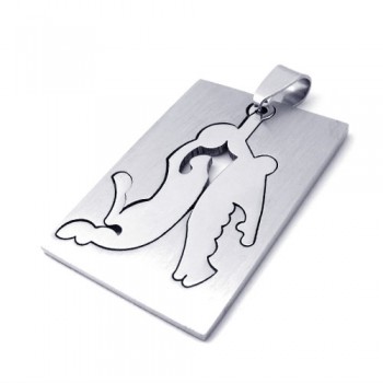 Titanium Playing Basketball Pendant 21108