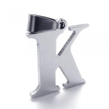 Titanium Letter "K" Pendant 21113