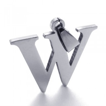 Letter "W" Titanium Pendant 21125