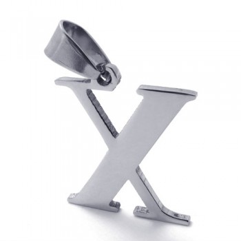 Titanium Letter "X" Pendant 21126