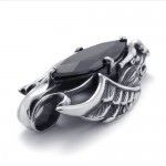 Titanium Dragon-head Pendant with Black Zircon 21181