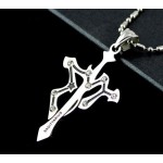 Sagittarius Cross Titanium Steel Pendants Necklace
