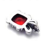 Titanium Pendant with Red Zircon 21339