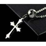Pure Titanium Men's Pendants And Necklace Cross 02
