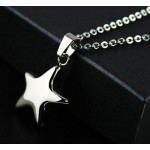 Pure Titanium Pendants And Necklace Silver Star