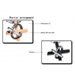 Titanium Black and Rose Gold Cross Lovers Pendants with Rhinestones and Free Chains C724
