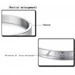 Tatanium "Love" Couple Bangles with Rhinestones C874