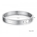 Tatanium "Footrints of Love" Couple Bangles with Hollow Footprints and Rhinestones C850