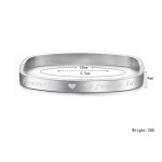 Tatanium Square "Foreverlove" Couple Bangles C865