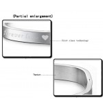 Tatanium Square "Foreverlove" Couple Bangles C865