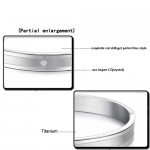 Tatanium "Ture Love Forever" Couple Bangles with Rhinestones C861