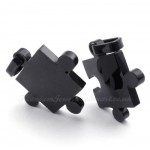 Titanium Black Couples Pendant Necklace Matching Set Gift (Free Chain)(One Pair)