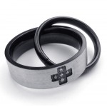 Titanium Couples Interlocking Rings Pendant Necklace (Free Chain)(One Pair)