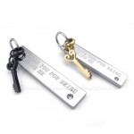 Titanium Key Couples Pendant Necklace (Free Chain)(One Pair)