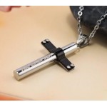 Titanium Steel Pendants Necklace Cylinder Cross
