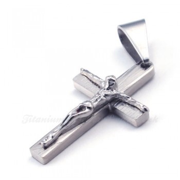 Women's Titanium Cross Pendant Necklace (Free Chain)