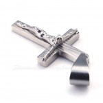 Women's Titanium Cross Pendant Necklace (Free Chain)