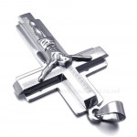 Jesus Titanium Cross Pendant Necklace (Free Chain)