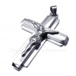 Jesus Titanium Cross Pendant Necklace (Free Chain)