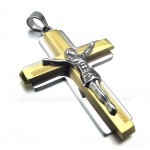 Jesus Titanium Cross Pendant Necklace (Free Chain)