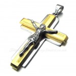 Jesus Titanium Cross Pendant Necklace (Free Chain)