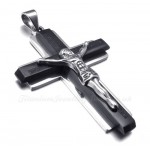 Jesus Titanium Cross Pendant Necklace (Free Chain)