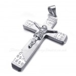 Jesus Alphabet Titanium Cross Pendant Necklace (Free Chain)