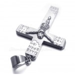 Jesus Alphabet Titanium Cross Pendant Necklace (Free Chain)