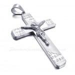 Jesus Alphabet Titanium Cross Pendant Necklace (Free Chain)