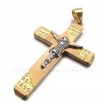 Jesus Alphabet Titanium Cross Pendant Necklace (Free Chain)