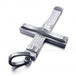 Titanium Cross Pendant Necklace With Alphabet (Free Chain)