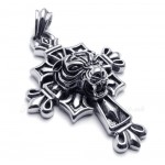Leopard Titanium Cross Pendant Necklace (Free Chain)