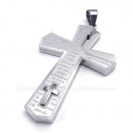 Scripture Titanium Cross Pendant Necklace (Free Chain)
