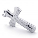 Scripture Titanium Cross Pendant Necklace (Free Chain)