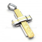 Fahion Titanium Cross Pendant Necklace (Free Chain)