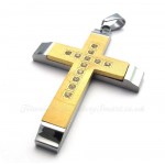 Fashion Titanium Cross Pendant Necklace (Free Chain)